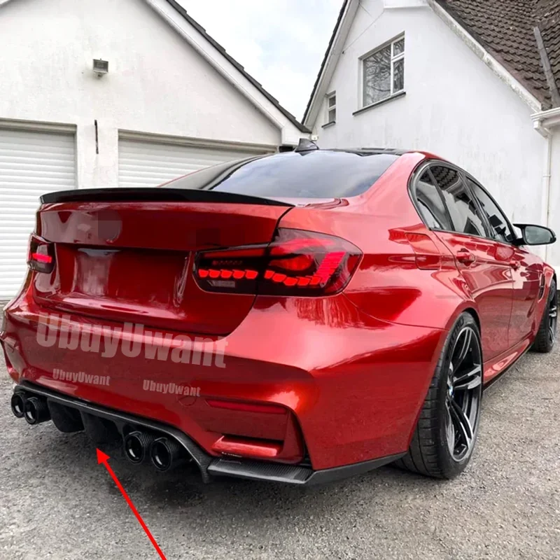 Для BMW 3 серии F30 Facelift AN M3 2012-2020: задний бампер, диффузор, сплиттер, спойлер, накладка на багажник, комплект из 3-х частей, аксессуары для замены автомобиля (art.: 3920d8fd4e35d) - 3920d8fd4e35d
