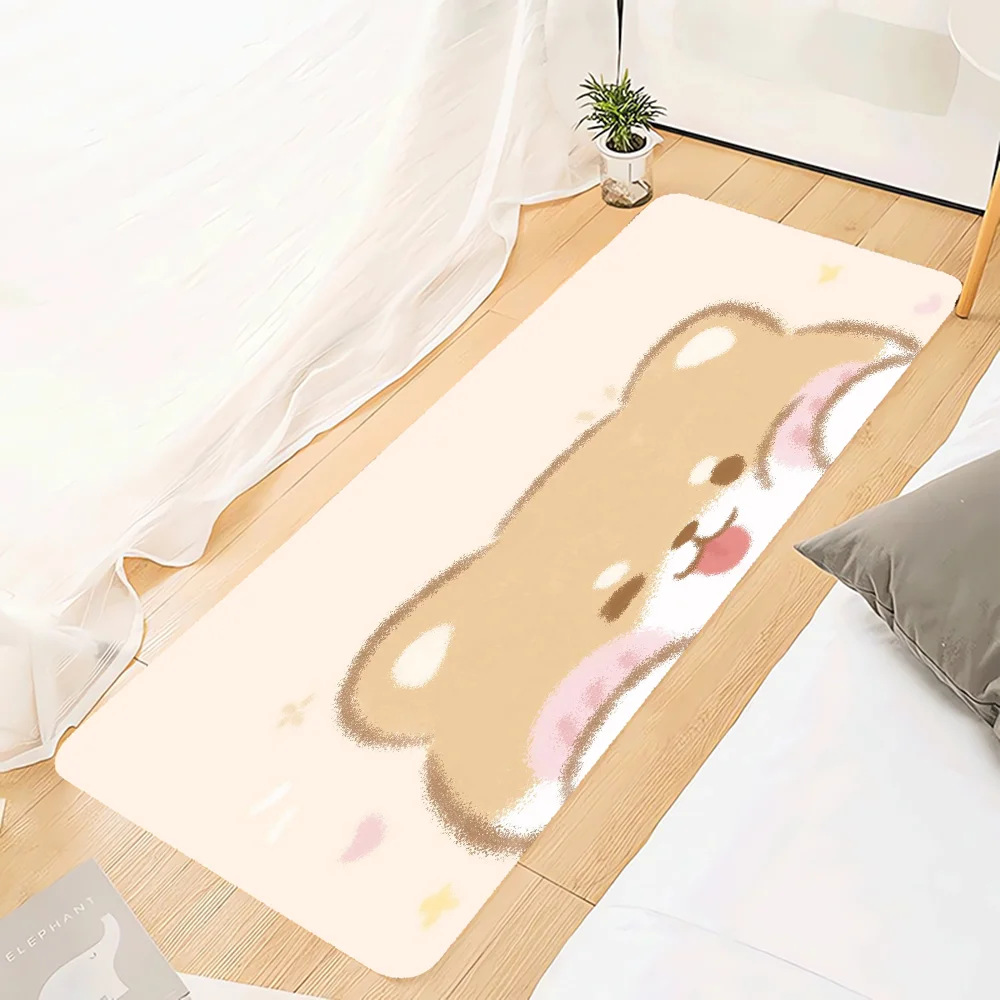 Современный полосатый аниме-ковер для взрослых противоскользящий
