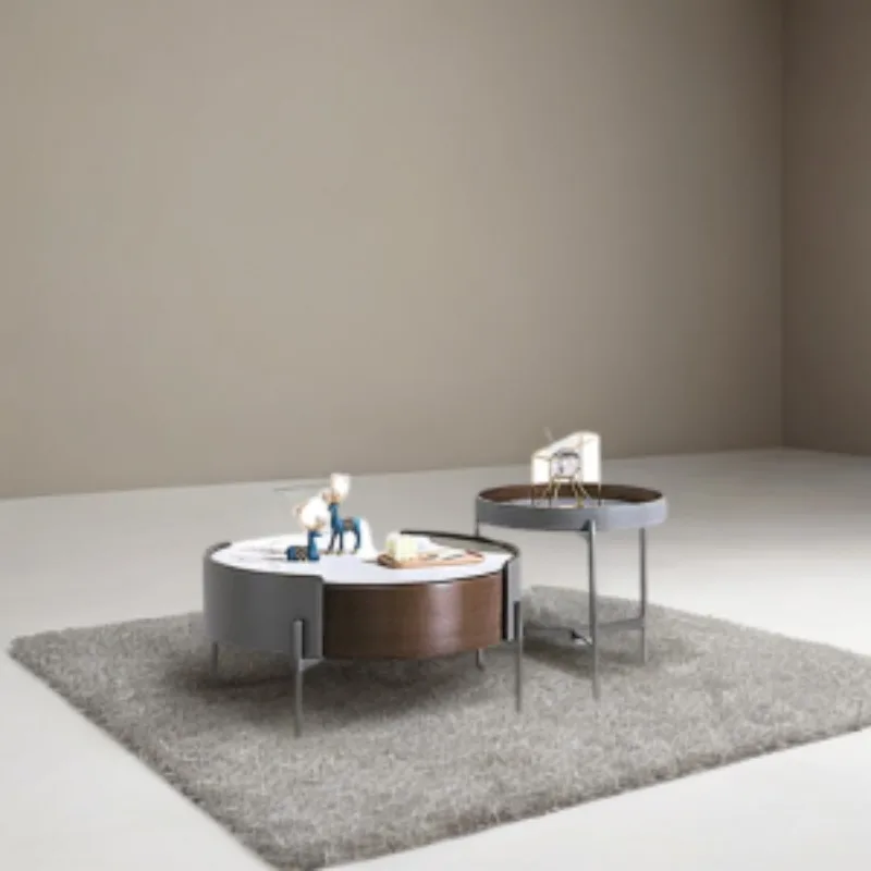 Итальянский минималистичный приставной столик мебель эстетический