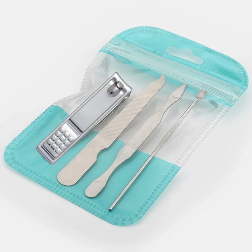 4 шт./набор пилки для ногтей из нержавеющей стали