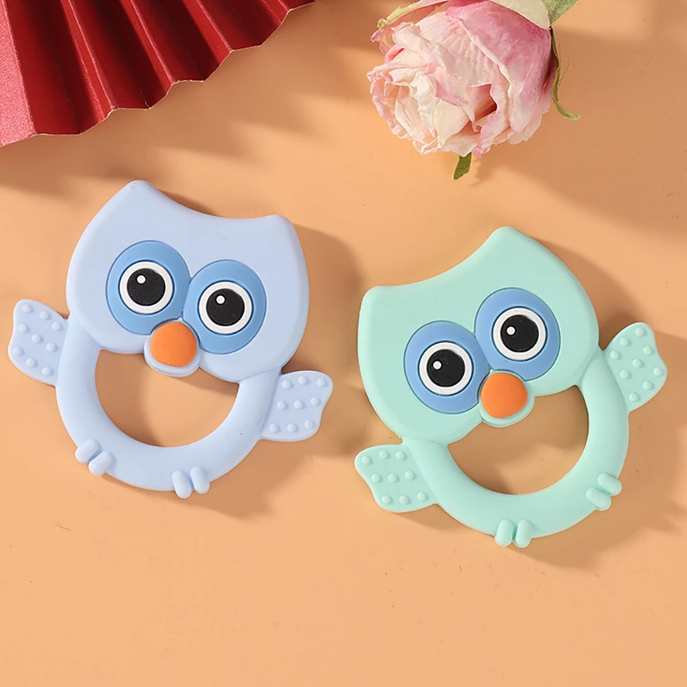 

DIY Teething Necklace For Baby Pendant Lovely Owl Teethers Infant Teether Molar Toys Food Grade Silicone Pacifier Chain BPA Free