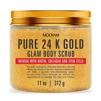 24k gold body scrub exfoliating salt scrub skin acne cellulite scars pure 24k gold scrub with collagen and stem cells