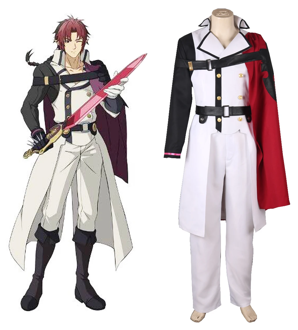 Unisex Anime Cos Seraph of the end Crowley Eusford Cosplay Costumes Outfit Halloween Christmas Uniform Custom Size