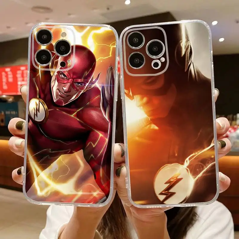 

DC Heroes The Flash Phone Case For iphone 14 Plus 13 12 11 Pro Max Mini X XS XR Soft Transparent Cover