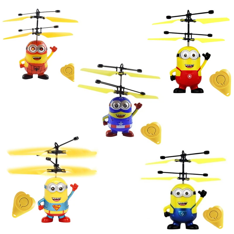 KaKBeir Mini Drone RC Helicopter Aircraft Mini Drone Fly Flashing Helicopter Hand Control RC Toys Mini Quadcopter Dron Kids Toys