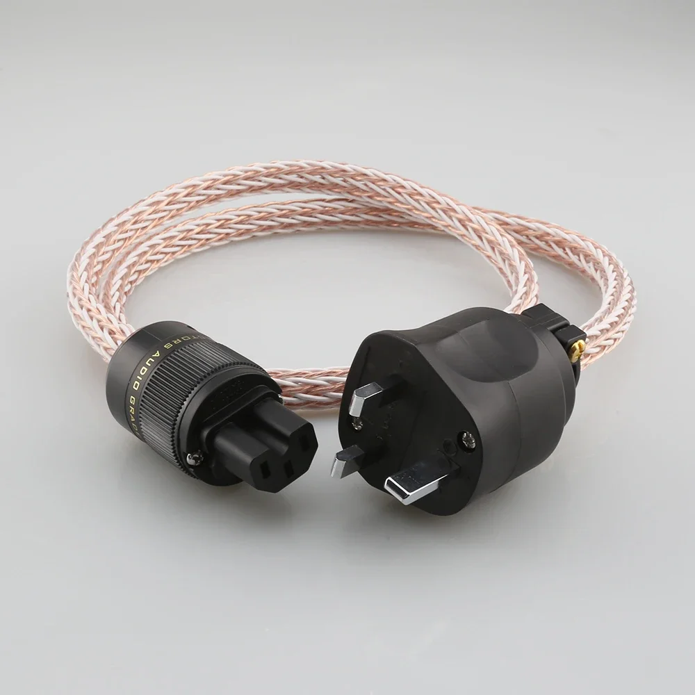 HIFI 12TC Кабель питания Высокое качество 6N OCC Hi-Fi Шнур с Великобританией 13A AC IEC