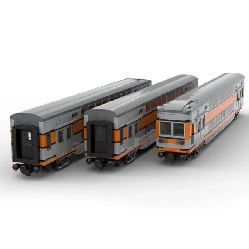 Модель городского автомобиля Moc Building Bricks Train Wagon Rame VB2N SNCF ﻿ Технологические блоки
