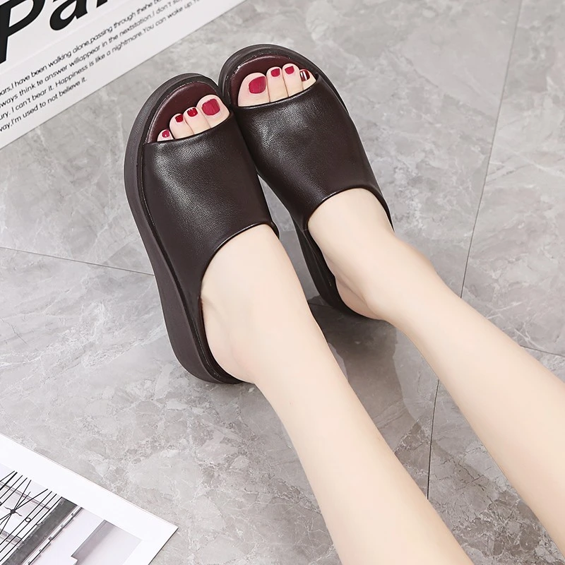 

Women Slippers Peep Toe Platform Sandalias Mujer Heels Summer Shoes for Women Wedges Slippers Platform Slippers Ladies Slippers