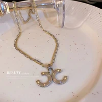 new fashion light luxury necklace women hip hop trend design necklace summer new products