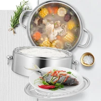 large capacity thickened steamer pot three layer stainless steel steam boilers household cooking ollas de cocina cookware
