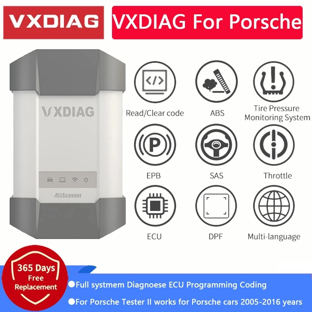 

VXDIAG For Porsche Tester II v18.1 OBD2 Diagnostic Tool Car Scanner Auto Programming Tools With Laptop For JLR free shipping