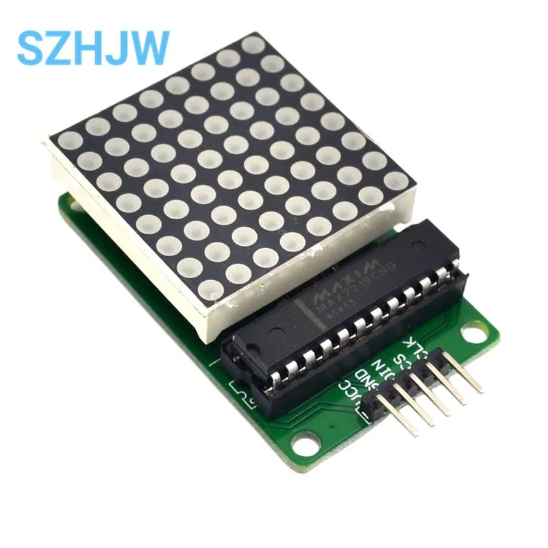 

MAX7219 Dot Led Matrix Module MCU LED Display Control Module for arduino 5V Interface Module 8 x 8 Output Input Common Cathode