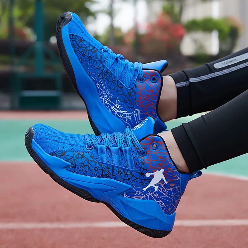 Brand Mens Casual Sneakers High-tops Sneakers Trendy Boys Basketball Sports Tennis Shoes Outdoor Off-road Shoes Couple Sneakers