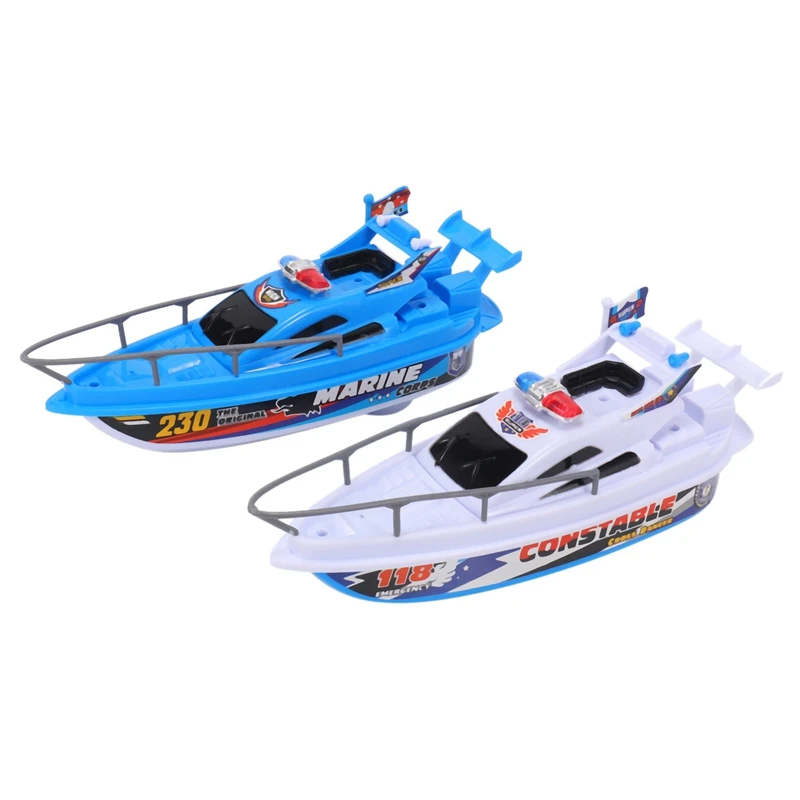 

2PCS Electric Boat Water Toy Model Boat Baby Bathing Boat Playing In Water Speed Boat