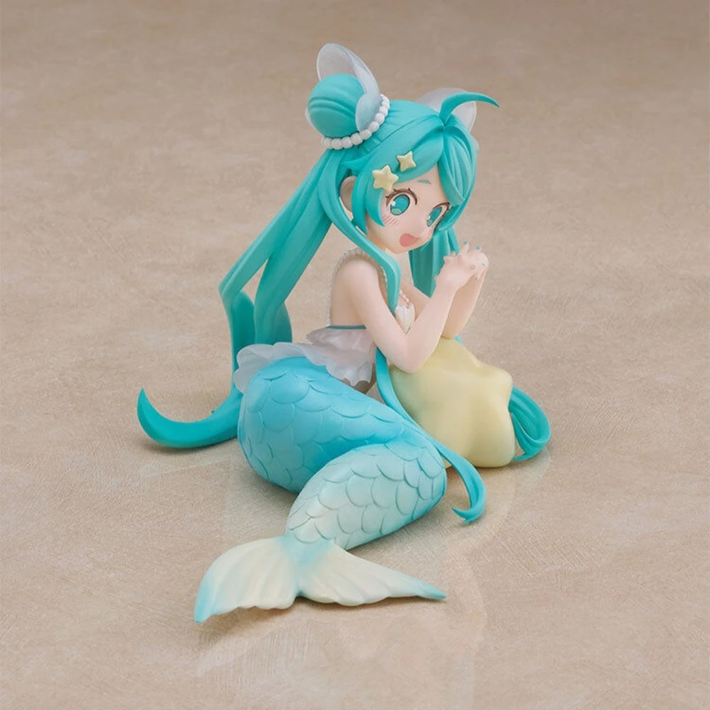 Фото В наличии: Оригинальная фигурка FuRyu Piapro Characters Hatsune Miku Desktop Fairy The Little Mermaid Ver 8.5см, аниме-модель, игрушка №2