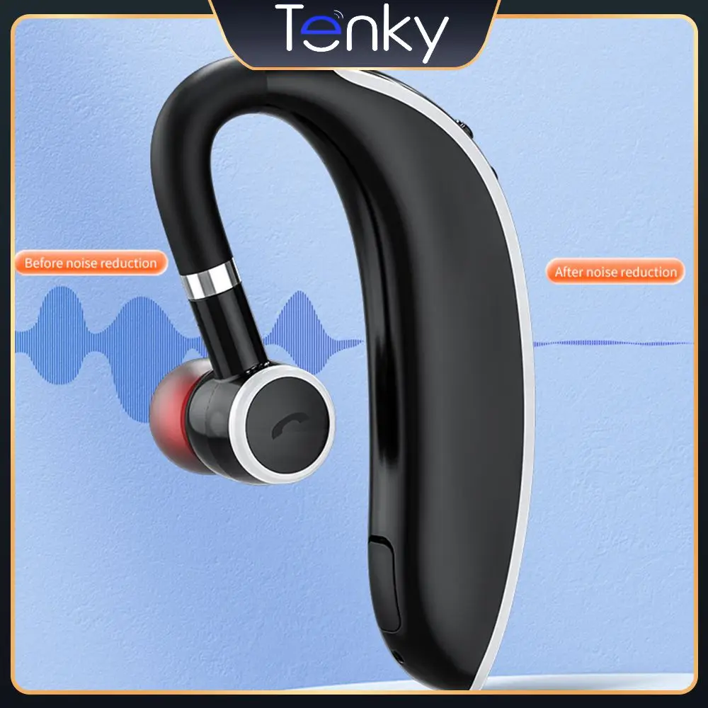

Stereo Headset Business Earphones Single Ear Wireless Headphone Rotation Audio Devices Digital Display Music Headset