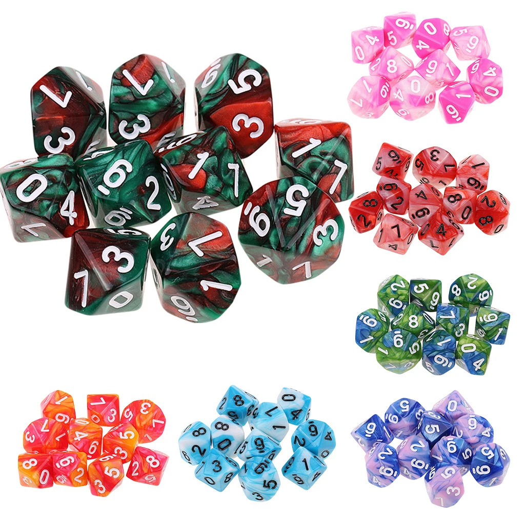 

7 шт. многогранные игральные кости двухцветные многогранные игральные кости для ролевых игр Подземелья и Драконы DND РПГ MTG D20 D12 D10 D8 D6 D4 настольная игра