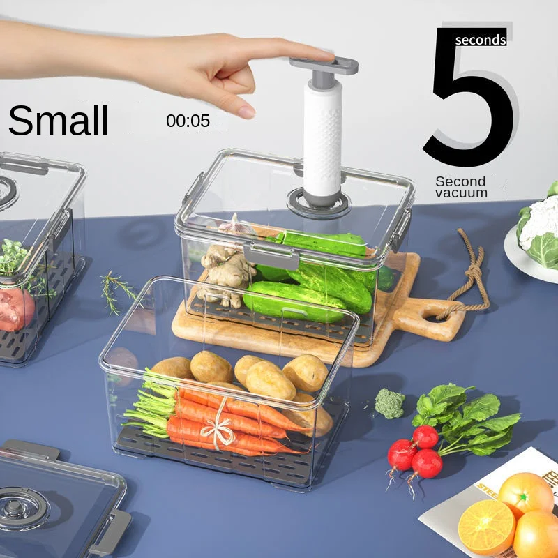 

Vacuumized Crisper Watertight Container Storage Container Large Container Kitchen Refrigerator Food Freezer Container