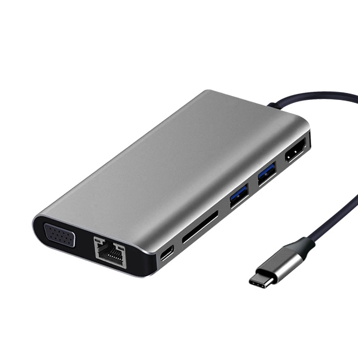 

Type-c 8 in 1 Multifunction Dual USB Card Reader Converter Adapter For Keyboard Tablet Scanner Camera Game Controlers