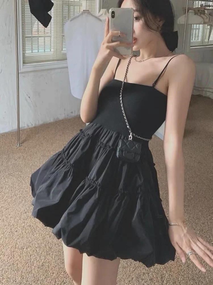 Женское платье Woherb в стиле Харадзюку сексуальное на бретельках женское