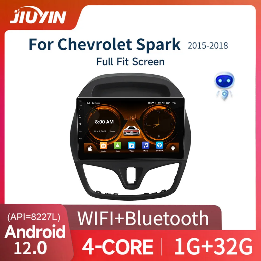 JIUYIN Android 12 для Chevrolet Spark Beat 2015-2020 автомобильное радио стерео дисплей