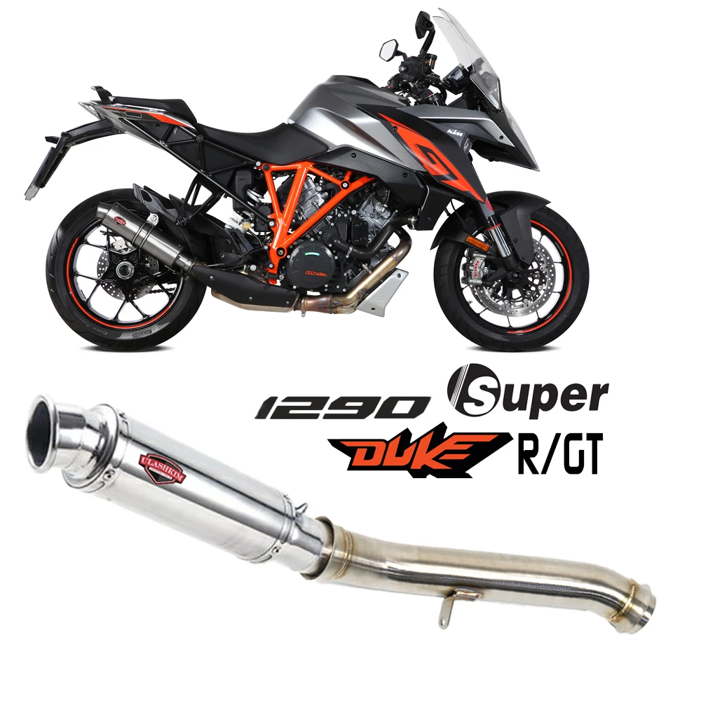 

Выхлопная система для мотоцикла KTM 1290 SUPER DUKE R GT, модифицированная для барабана заднего давления, трехсторонняя каталитическая средняя выхлопная труба