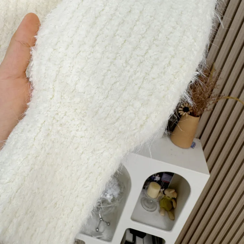 [ZOCI] Вязаный свитер ярких цветов/белого цвета мягкий универсальный повседневный