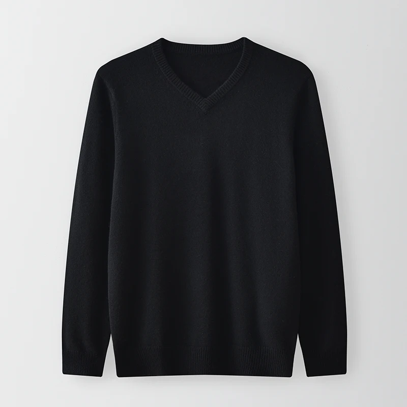 Кашемировый свитер LDZWSM пуловер с V-образным вырезом Мужской осенне-зимний
