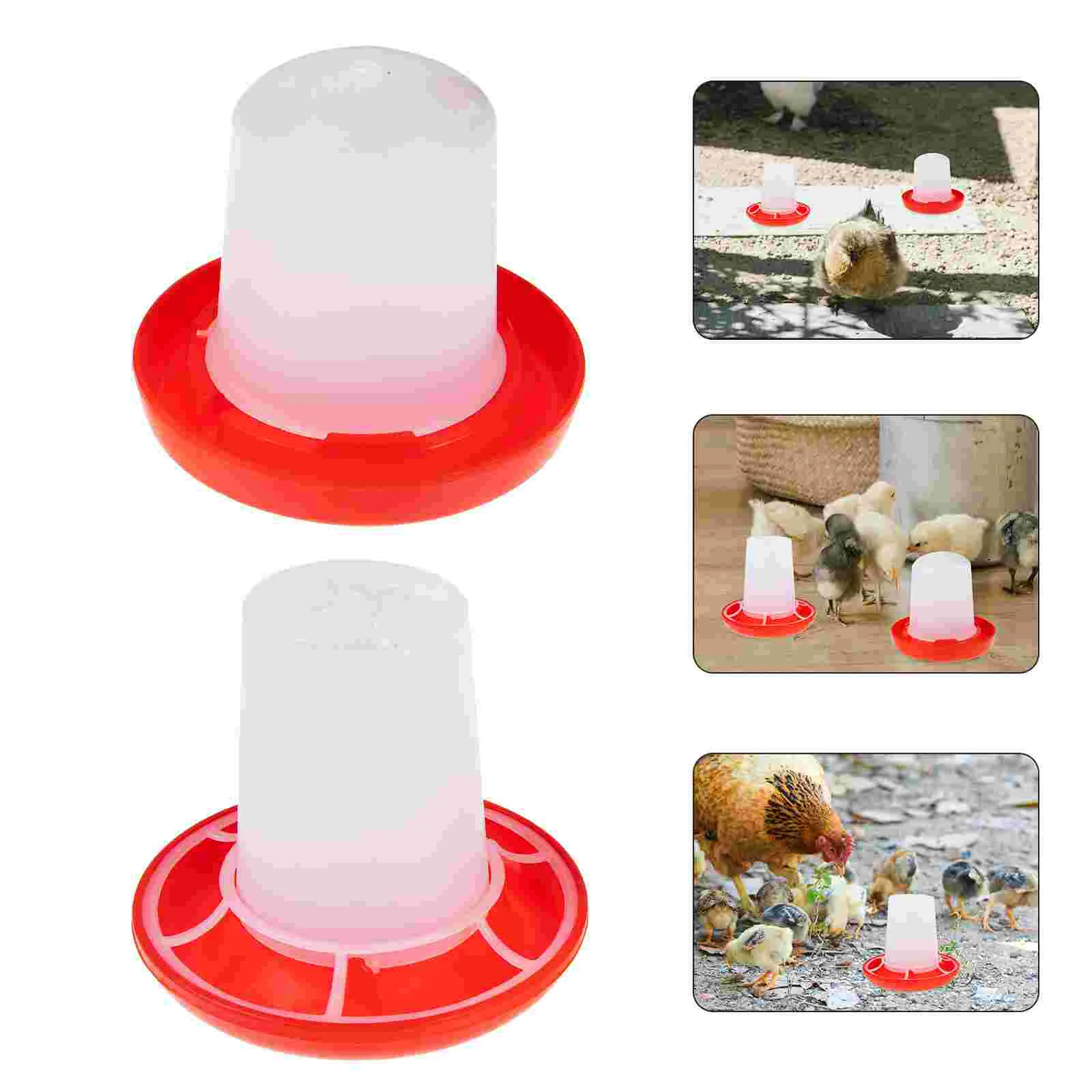 

1 Set Chick Feeder and Drinker Waste Free Automatic Pet Feeder Hanging Poultry Waterer Feeder for Chicken Quail Hen Duck Farm