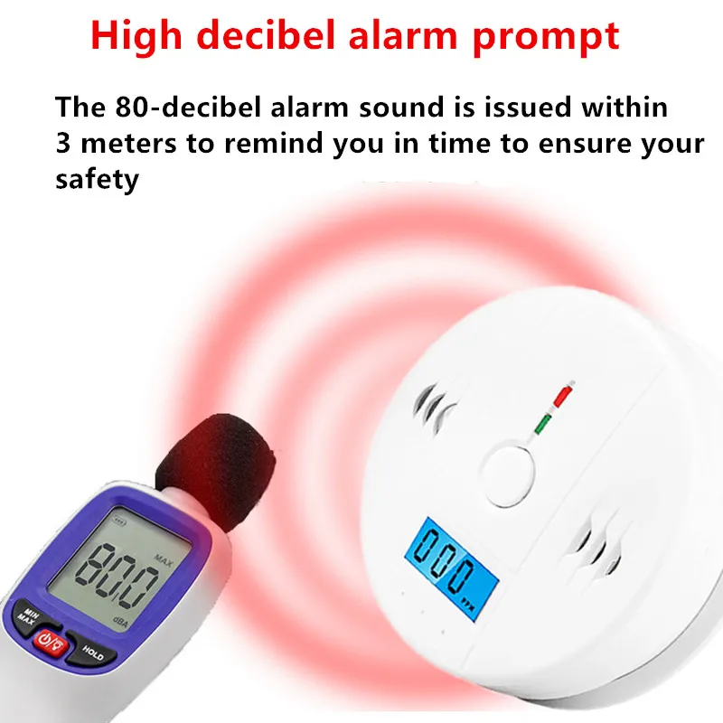 

2022 new Carbon monoxide alarm household clean smokeless honeycomb gas furnace poisoning CO leak detector Dropshipping