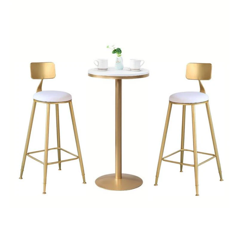 

Nordic Wrought Iron Bar Stool High Stool Bar Table and Chairs Modern Minimalist Bar High Chair Wholesale