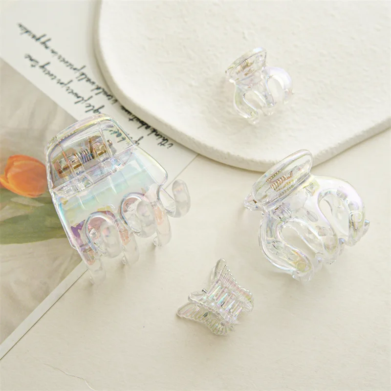 

Summer Exquisite Elegant Little Transparent Hair Claws Clips Girly Hairpin Hairband Fashion Claw Clip Hair Accessorie For Women