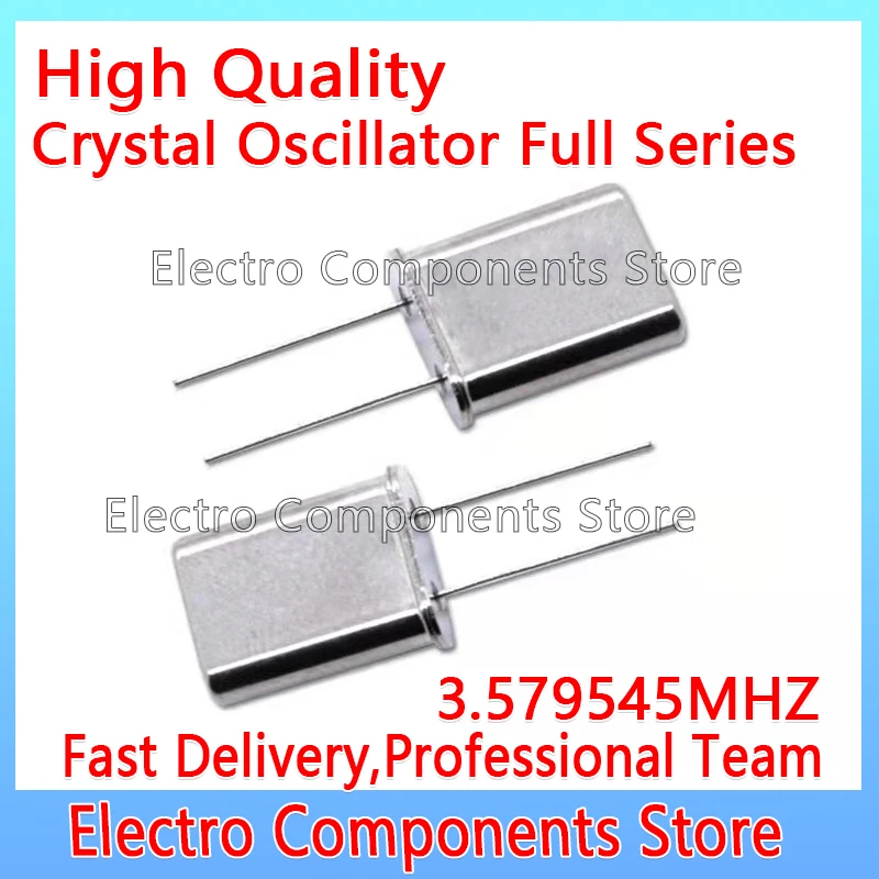 

5PCS/Lot 3.579545MHZ Quartz Crystal Resonator Passive Oscillator 3.579545M HC-49U 3.5795MHZ Crystal Oscillator Kit 49U DIP2