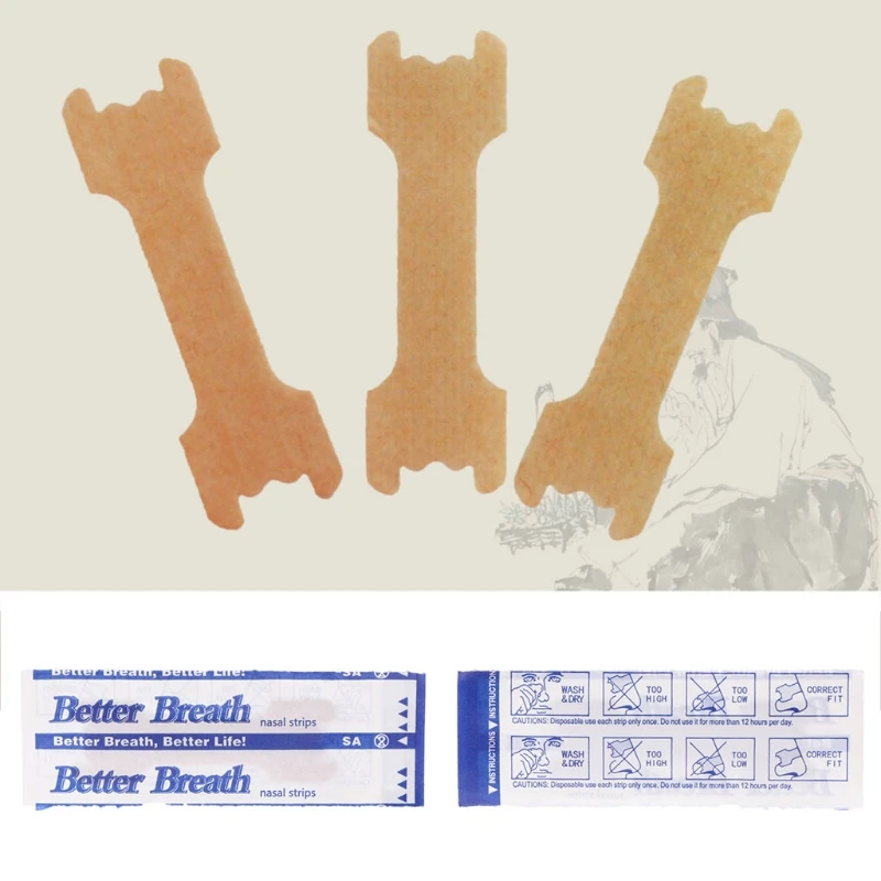 50 шт. полоски для носа лучше дышат против храпа пластырь здравоохранения Прямая