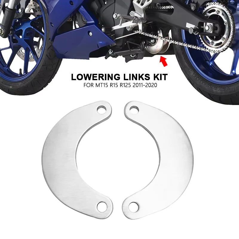 Фото Комплекты задних регулируемых рычагов подвески для YAMAHA YZF R15 V3 V2 YZF-R125 MT15 M-SLAZ 2011-2020 2019 2018 Опускающий комплект 30 мм №1