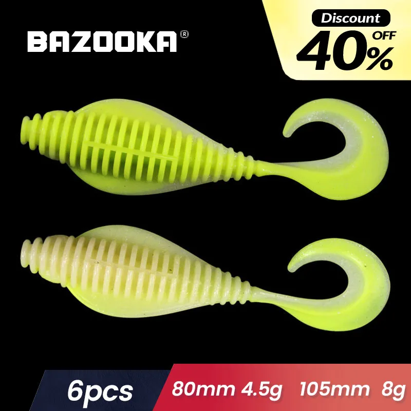 

Bazooka Soft Lure Silicone Bait Impact Worm Shad Fishing Jigging Wobblers Lures Artificial Carp Bass Swimbait Pesca Tackle