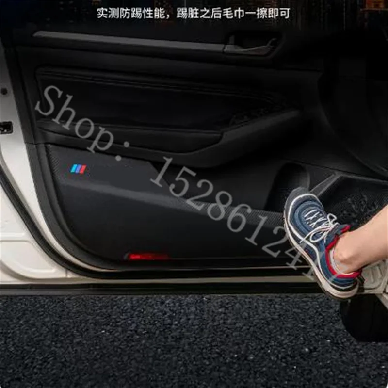 

for Toyota Rav4 Xa40 2014 2015 2016-2018 car Accessories Carbon fiber door anti friction and anti kick padSticker