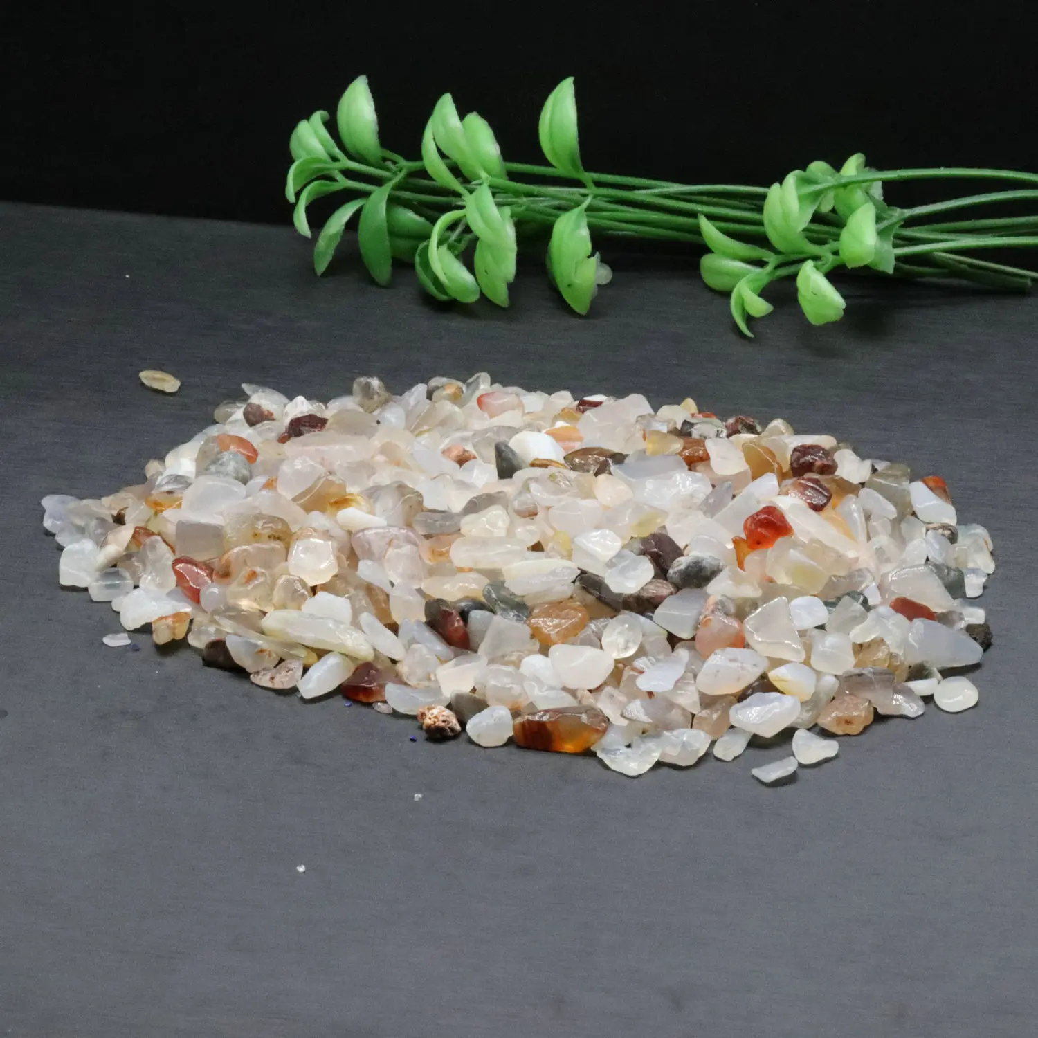 

5-7mm 100g Natural White Agate Gravel Crystal Jardin Home Decor Irregularly Aquarium Healing Energy Gems