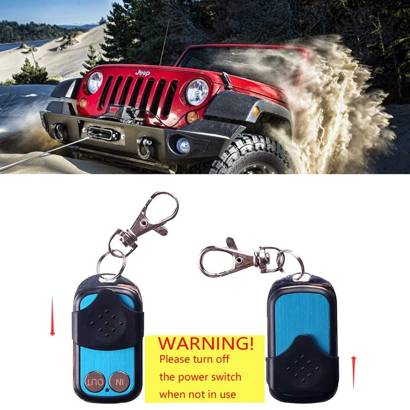 5X 12V 12Volt 50Ft Winch Wireless Remote Control Set For Truck Jeep ATV Warn Ramsey | Multi-tone &amp Claxon Horns