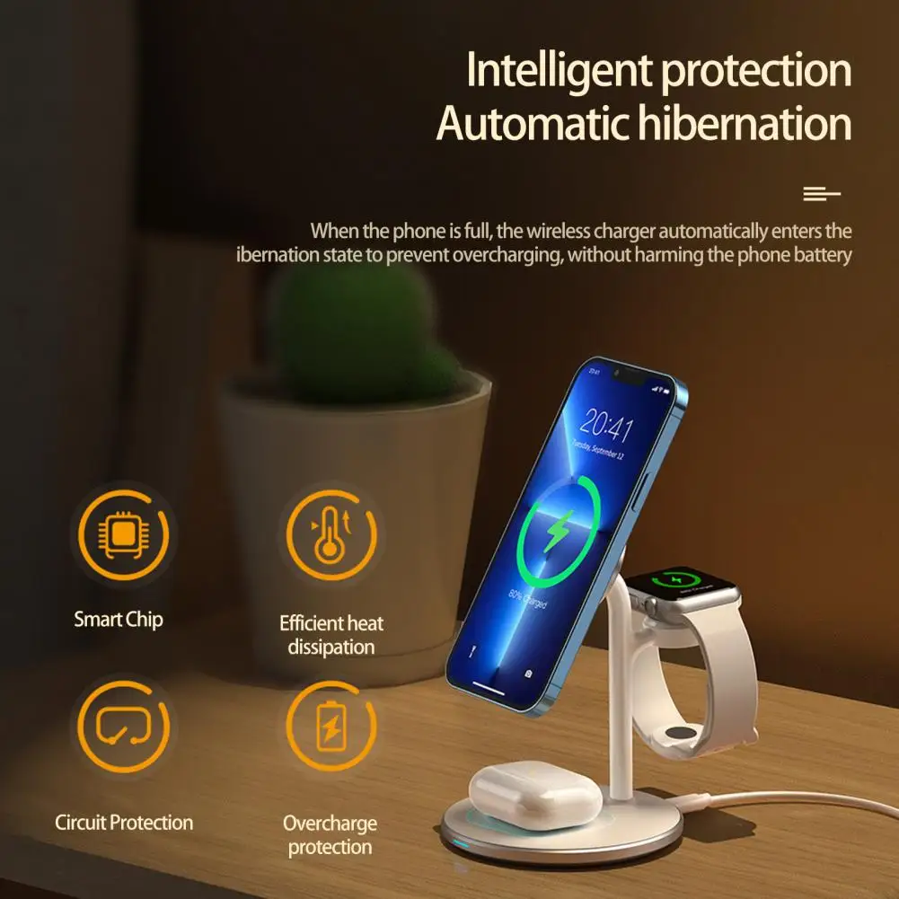 

1 Set Universal Maximum 15W Power 5V-9V/3A Supports Vertical Horizontal Charging Wireless Charger Stand