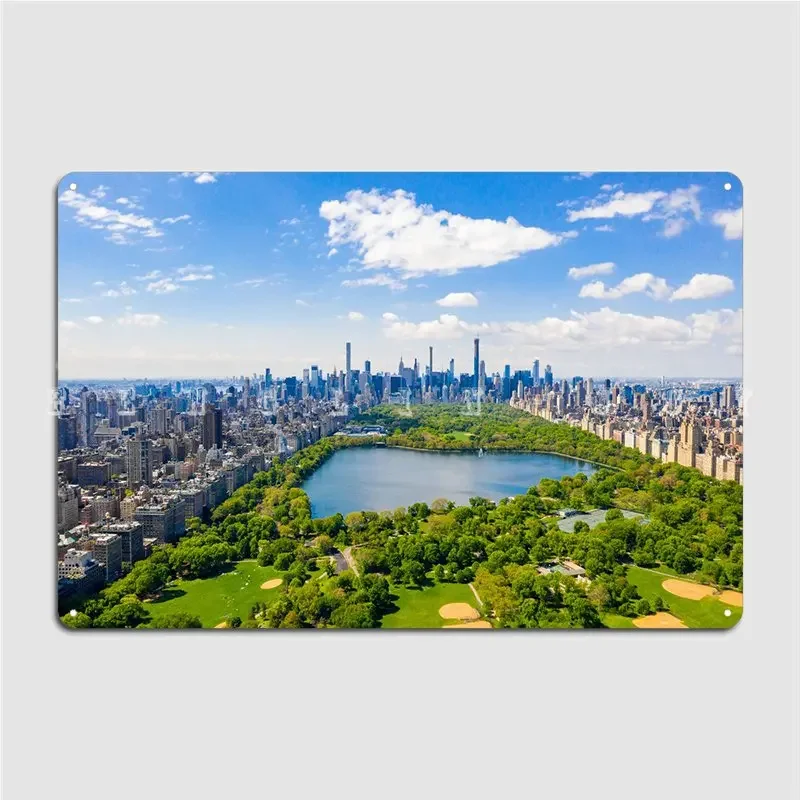 Металлический знак Нью-Йорк Центральный парк Настенная роспись кухня
