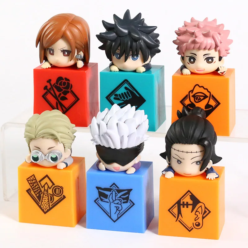 

Jujutsu Kaisen Itadori Yuji Fushiguro Megumi Kugisaki Nobara Gojo Satoru Nanami Kento Geto Hook Q Ver PVC Figure Toys Dolls Set