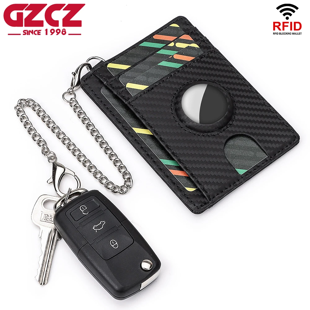 Унисекс Кошелек Из Углеродного Волокна С RFID-блокировкой Тонкий Держатель Для