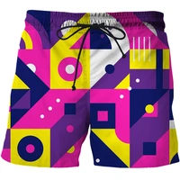 men women abstract geometry series male shorts beach short sweatpants summer new oversized 3d print 2022 casual unisex mens