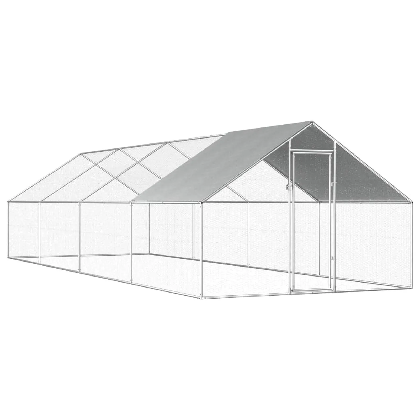 

Outdoor Chicken Cage 9'x26.2'x6'3" Galvanized Steel