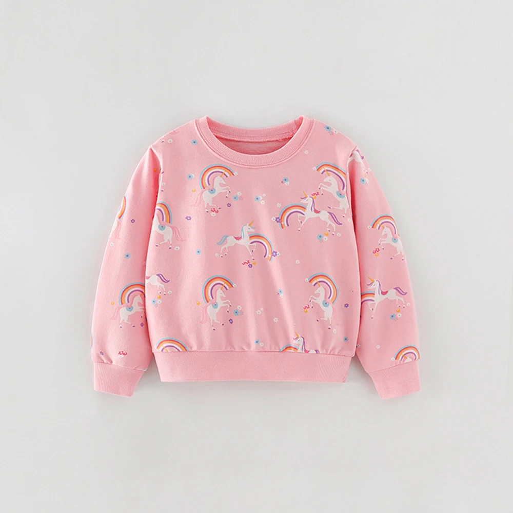 

Spring Autumn Kids T-shirt Cartoon Print Pattern Long Sleeve Pullovers Casual Children's Tops Toddler Baby Clothes Outerwear