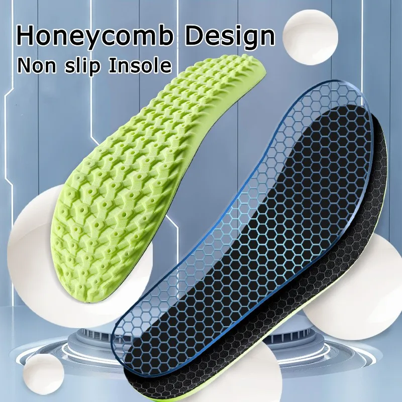 

Silicone Insoles for Shoes Honeycomb Antiskid Breathable Insole for Feet Orthopedic Arch Support Plantar Fasciitis Growing Sole