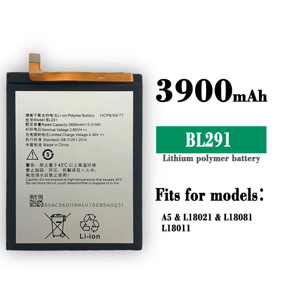 

100% High Quality Replacement Battery For LENOVO A5 L18021 L18081 L18011 BL291 Mobile Phone Large Capacity New Batteries