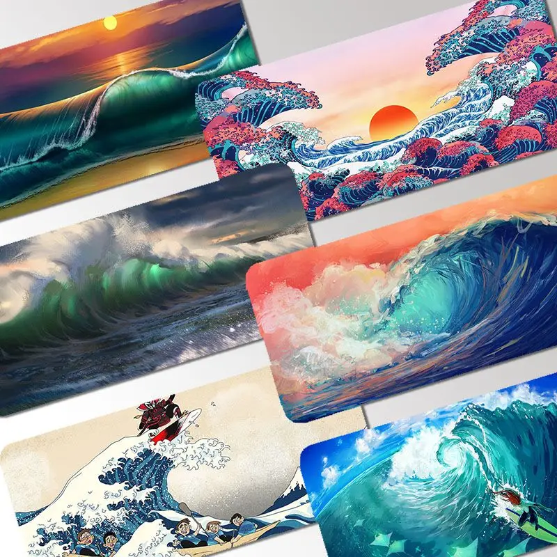 

Great Wave Off Art Non-slip Lockedge Office Computer Desk Mat Table Keyboard Big Mouse Pad Laptop Cushion Non-slip For PC