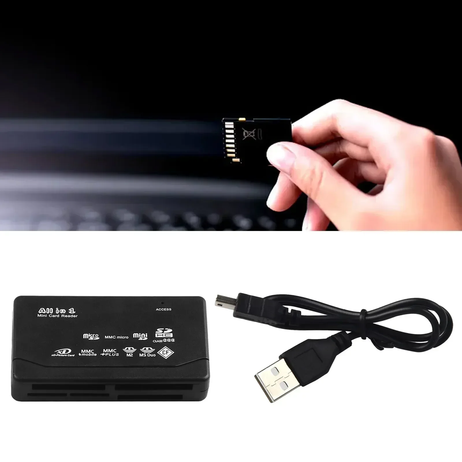 USB 2.0 Кард-адаптер Устройство чтения карт памяти TF CF XD MS MMC Адаптер OTG для ноутбука